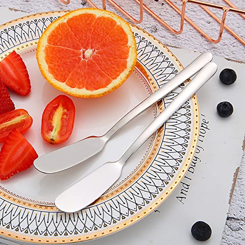 4Pcs Butter Knives Set Stainless Steel Butter Spreader Knife Cheese Knives Cream Spreader Spreader Knife for Cheese Cake Jam Dessert - Image 5