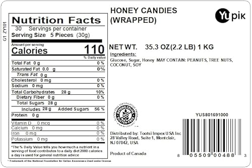 Yupik Wrapped Candies, 2.2 Lb #TOP1