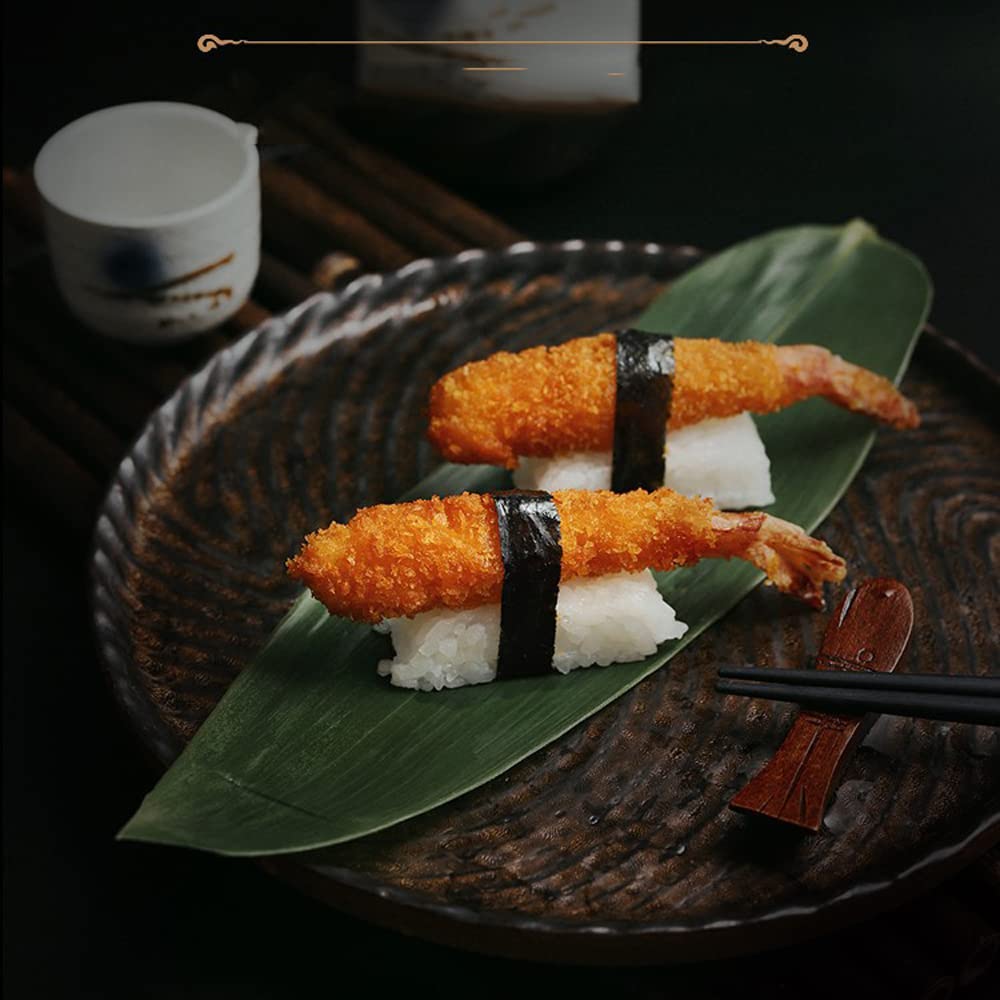 Hojas de bambú de sushi decorativas japonesas, empaquetadas al vacío, hojas de bambú Zongzi frescas, decoraciones de sashimi (l)