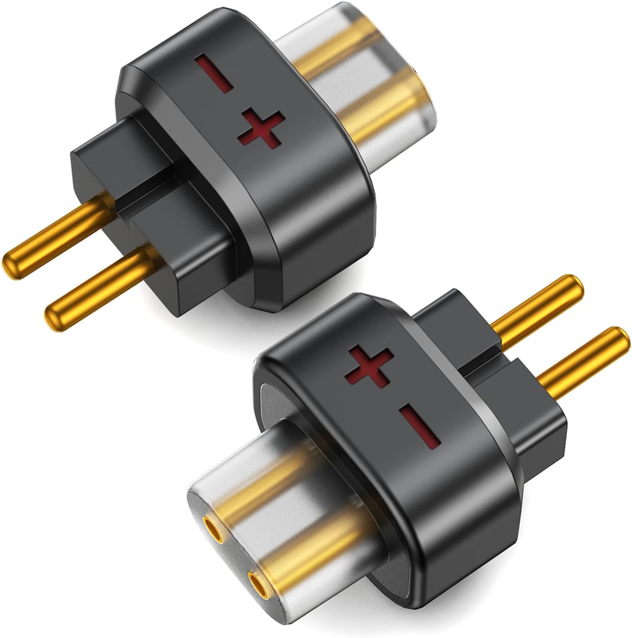 okcsc 0.78 2PIN Male to QDC 2PIN Female Headphone Adapter for 0.78 2PIN Earbuds to QDC Cable Lossless Audio Adaptor for KZ ZSN ZS10 ZSX ZST ZSR AS12 AS16 for TRN BA5 V90 V10 V20 MOONDROP 1 Pair Black