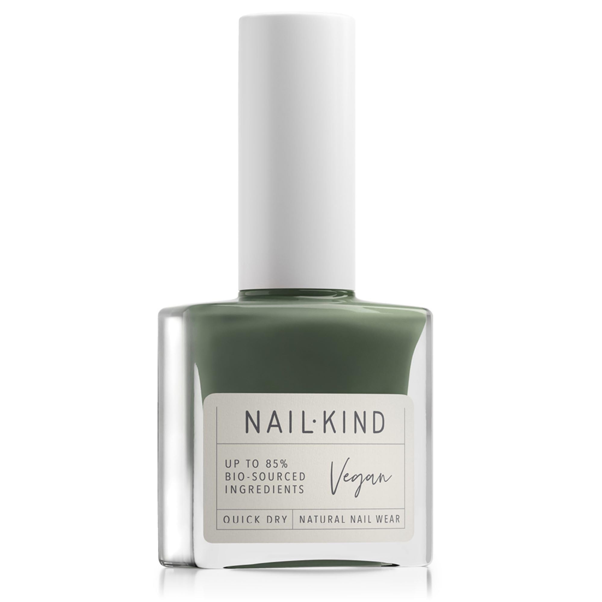 NAILKINDGreen Nail Polish - Green Daze - Khaki - Nail Varnish - Vegan Nail Lacquer - Peta Certified Cruelty Free - Quick Drying Long Lasting - Chip Resistant Manicure - 8ml