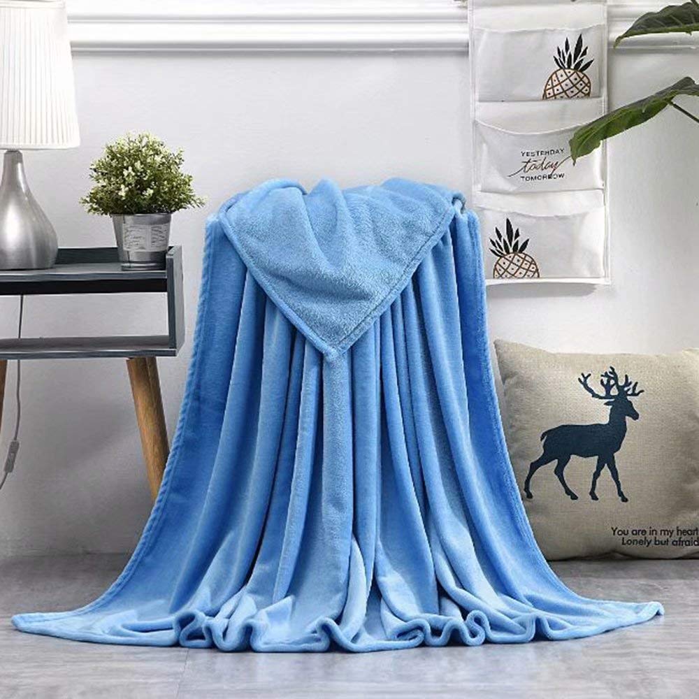 AA-SS Cuddly Blanket, Made of Velvety Plush And Fluffy Fleece Blanket Solid Color Blanket Coral Flannel Gift Air Conditioning Winter Essential