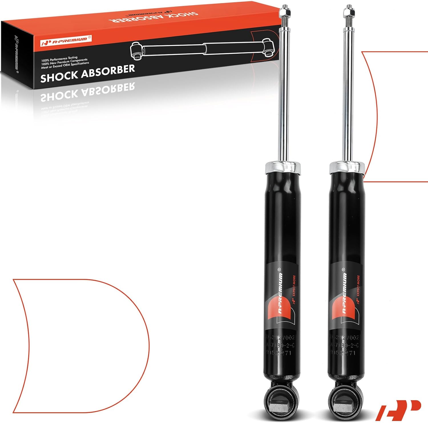 A-Premium Rear Suspension Shock Absorber Compatible with Ford Edge 2015-2024, 2-PC Set