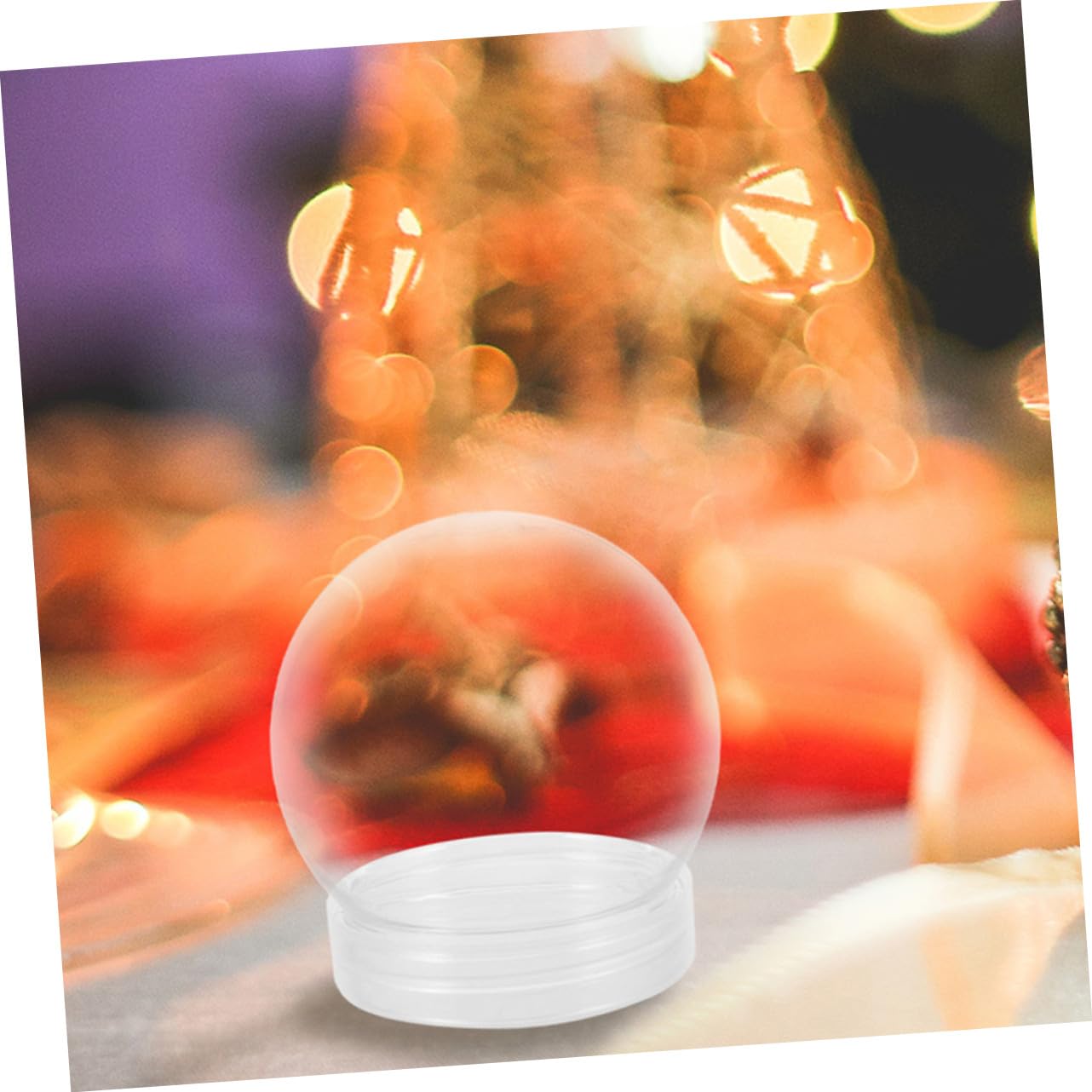 OUNONA 24 Piezas Bolas de Nieve Transparentes de Plástico para DIY Esferas de Agua Claras y Vacías para Manualidades Navideñas Accesorios Resistentes y Reutilizables