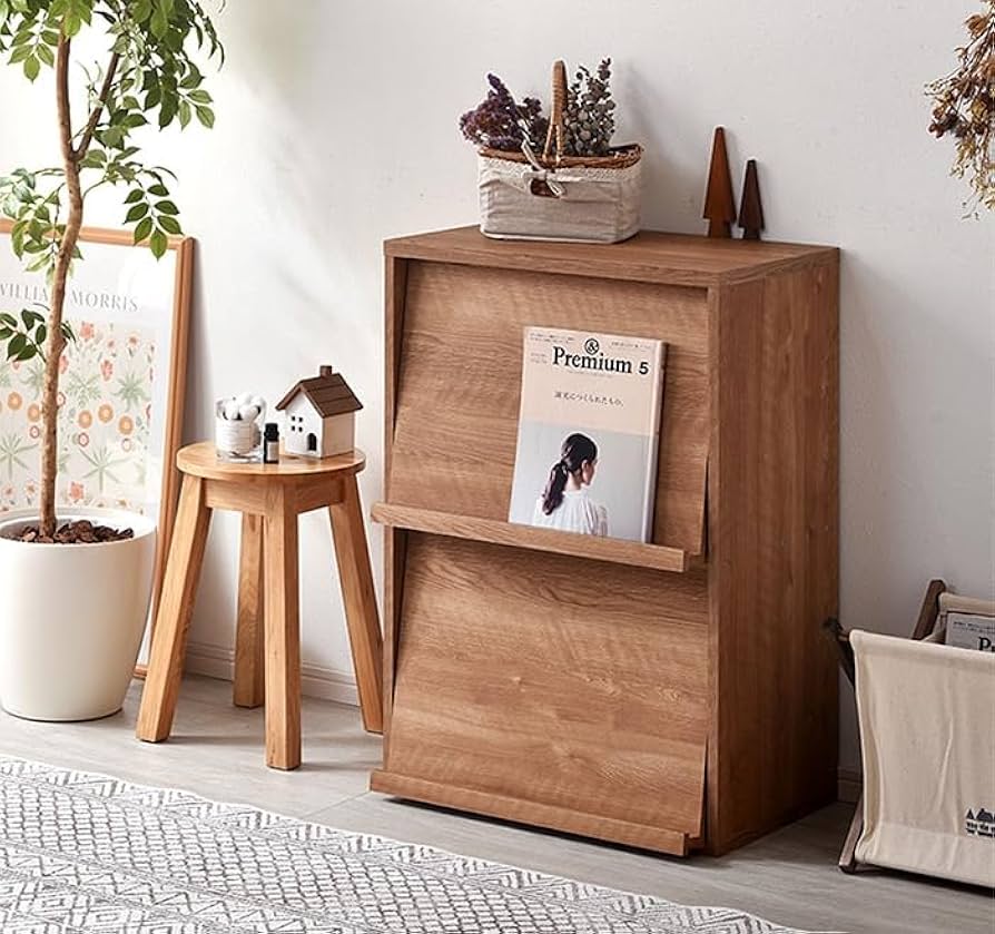 Amazon｜扉付 キャビネット本棚 リビング収納 大容量 ラック 棚