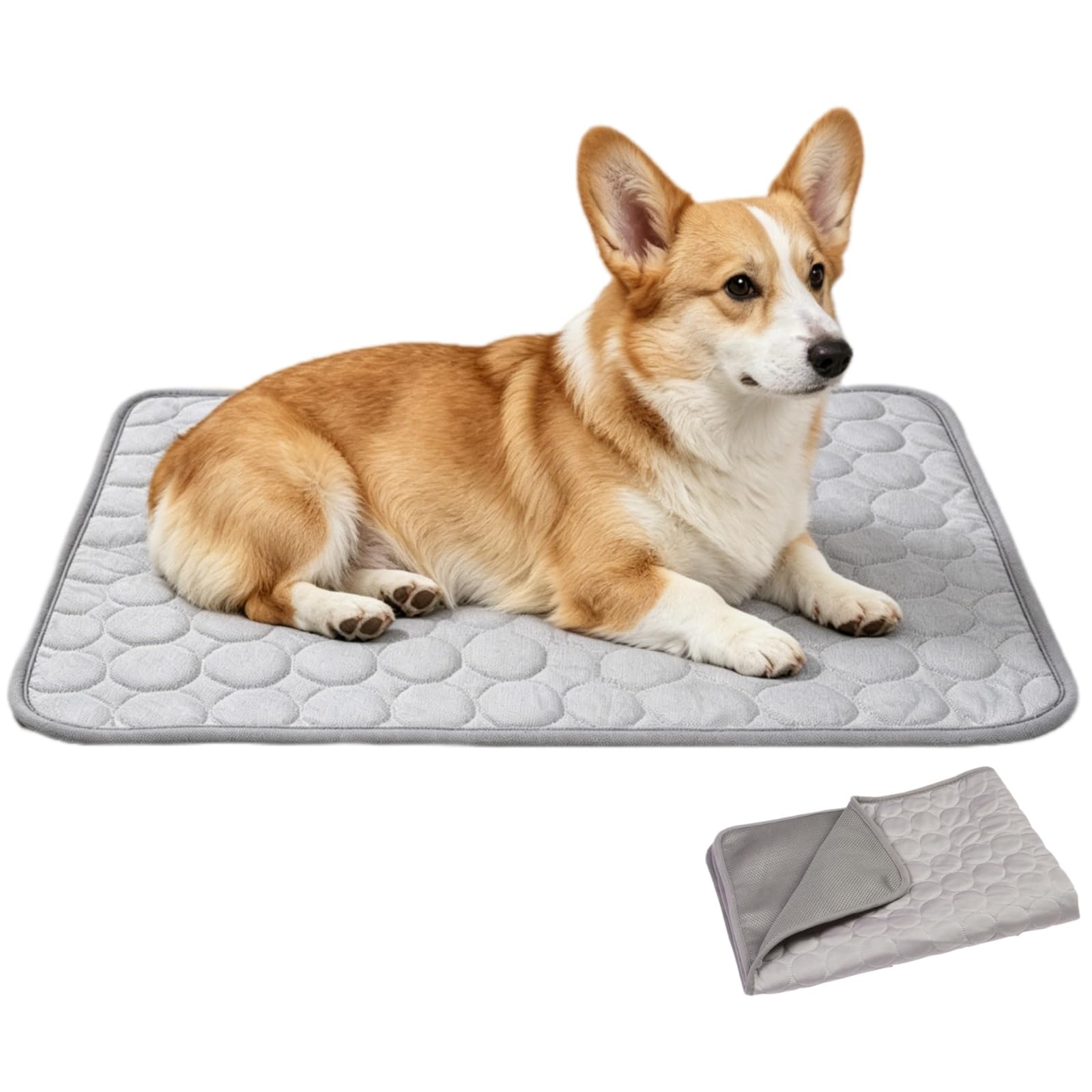 Kuisoe Paws Galore ChillPaws Cooling Mat, Self Cooling Pad for Dogs and Cats, Summer Heat Relief Pet Mat (Grey,S (50x40cm))