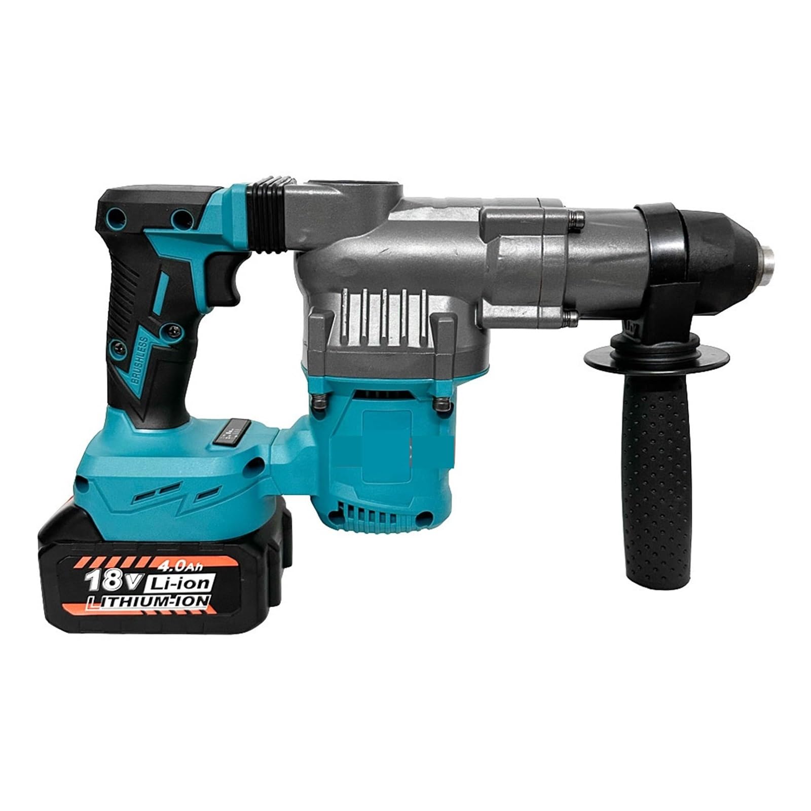 Wiertarka Udarowa 18 V Heavy Duty Młot Obrotowy Bezszczotkowy Akumulatorowy Elektryczny Młot Wiertarka Akumulatorowa Elektronarzędzia Z Akumulatorem Litowym(2 batteries)