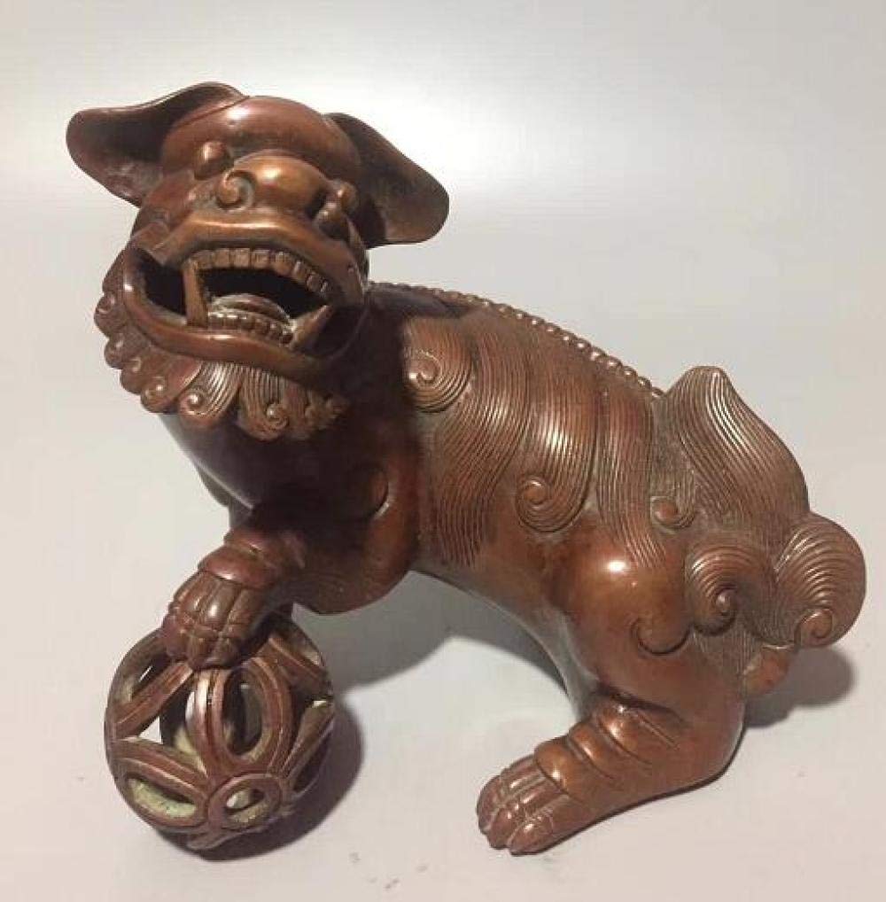 Figurine idéale statue tête lion, cadeau d'exception en bronze pour collectionneur