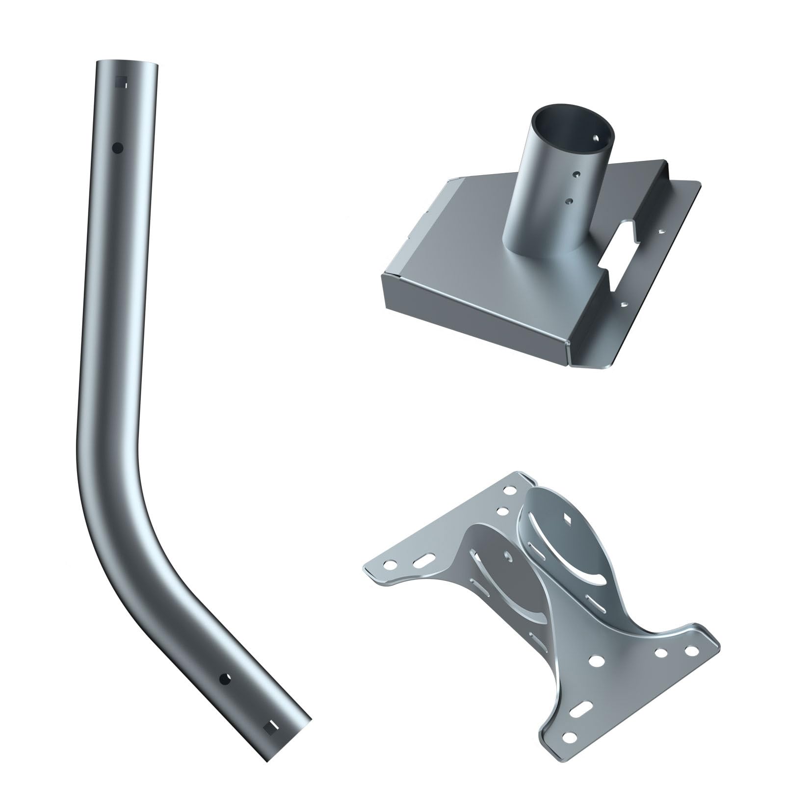 Support de toit réglable à 360 degrés pour montage de barre d'antenne standard avec adaptateur de tuyau, kit Internet, accessoires satellite, support de toit réglable