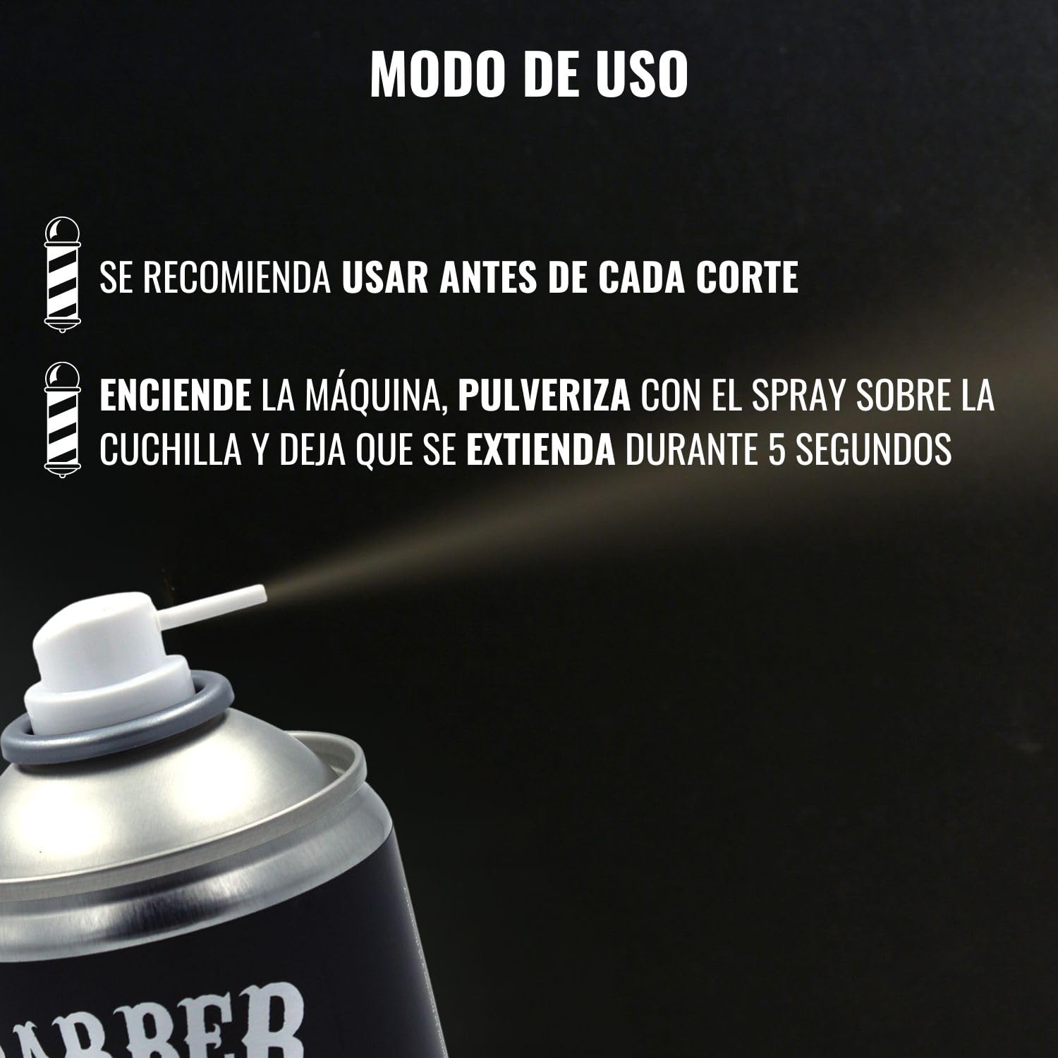 Beardburys Spray 5 en 1 | Spray Limpieza y Desinfectante Maquina de Cortar el Pelo, Refrigera, Lubrica y Aplica Capa Antioxidante, Desinfectante Barbería 800 ml (2)