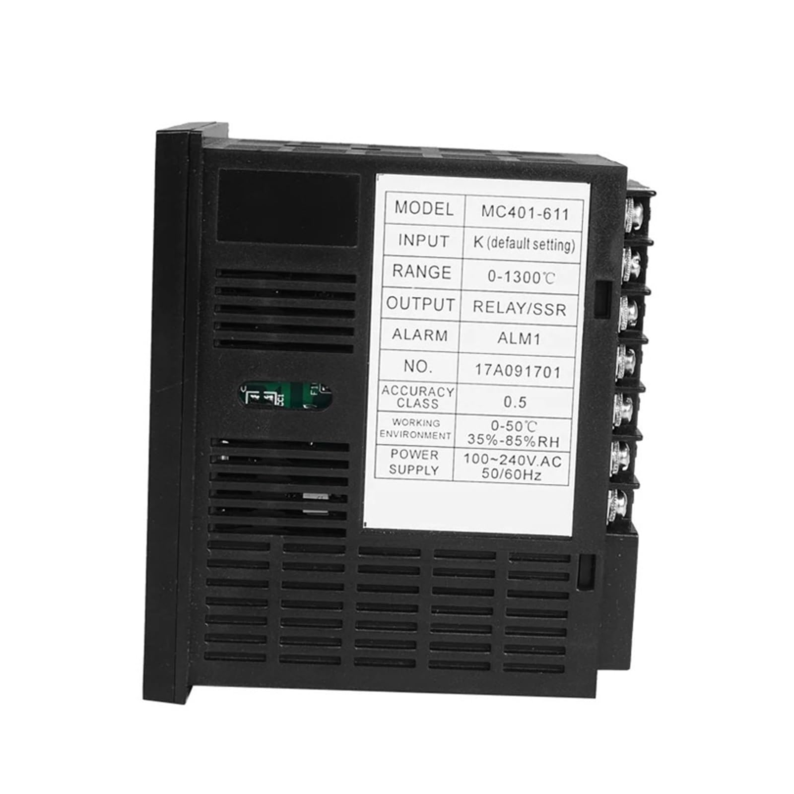 RWRAPS regolatore Temperatura pid Ingresso regolatore di Temperatura Termocoppia PT100 K Uscita relè SSR PID Digitale for Riscaldamento/Raffreddamento con Allarme Fahrenheit Guscio Corto
