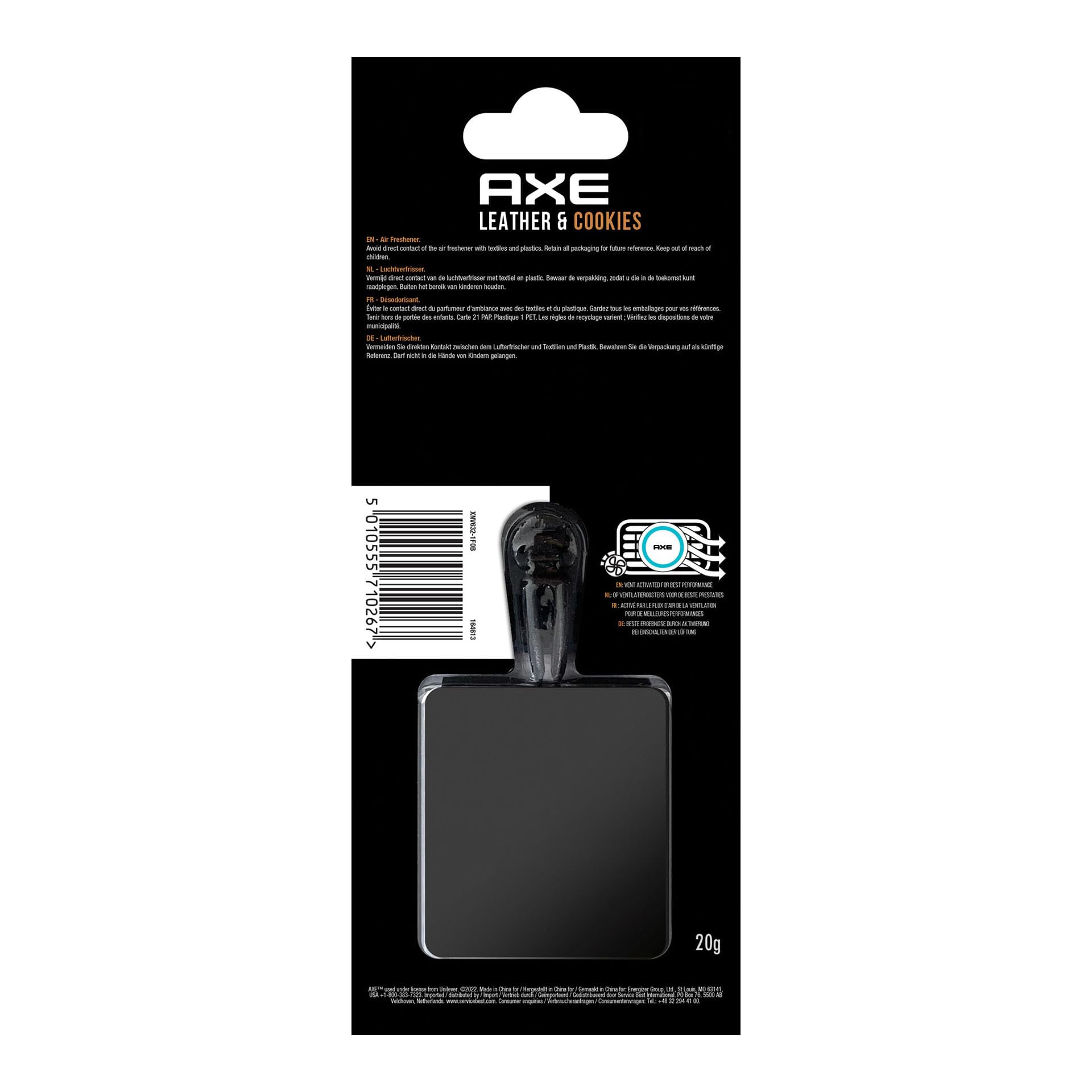 AXE Désodorisant Mini Vent Leather + Cookies - 1711726