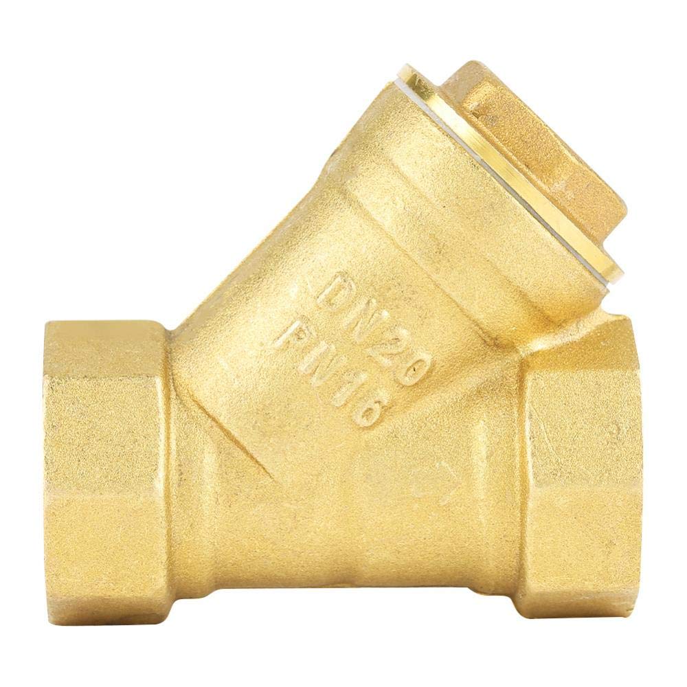 Filtro Ottone, Akozon DN20 3/4" Filtro Ottone a Y Filetto Femmina BSPP Connettore con Valvola per Separazione Olio Acqua