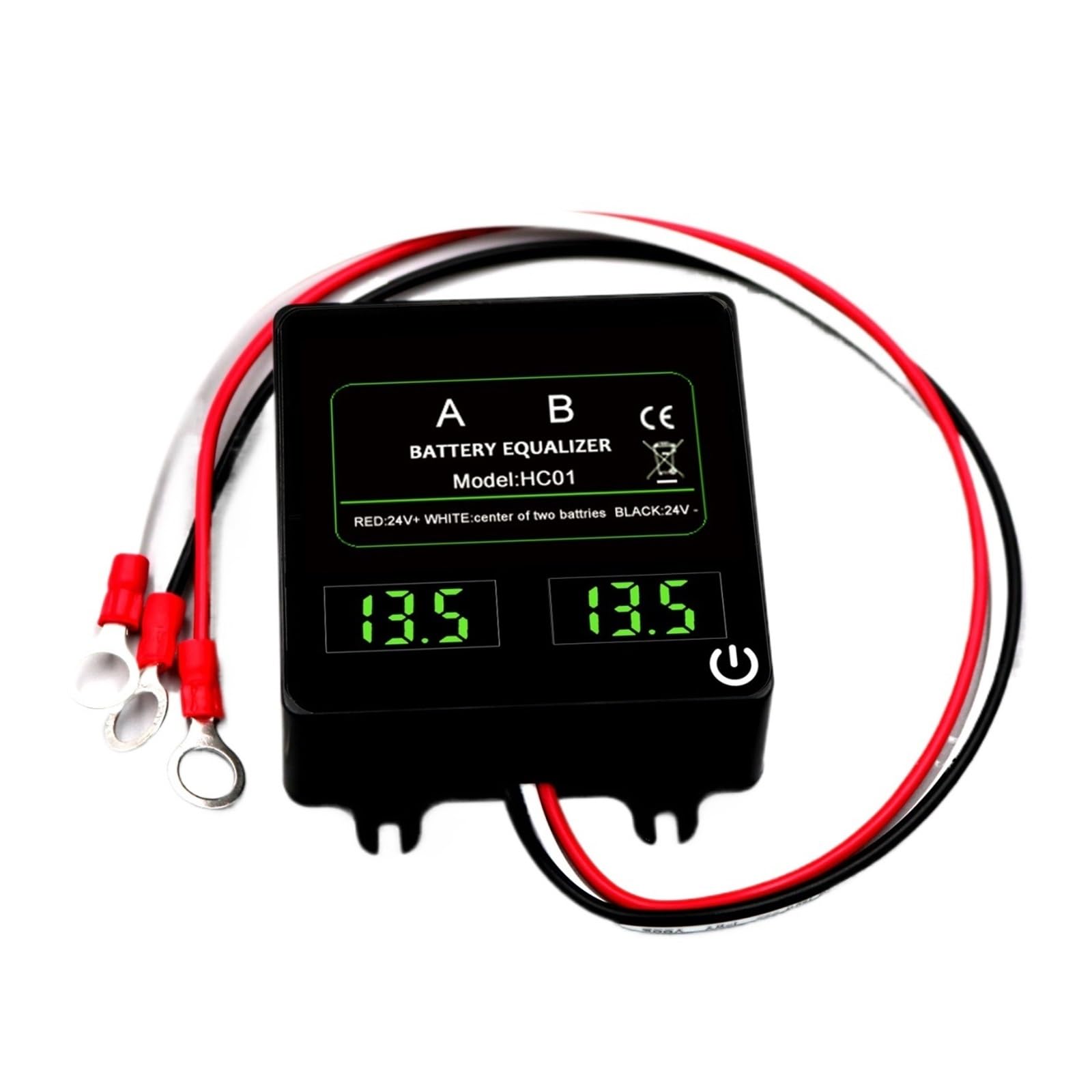 Ecualizador de batería Ecualizador de batería 24V HC01 con Interruptor táctil 2 uds X 12v baterías de plomo ácido cargador de descarga equilibrador de voltaje Se utiliza para proteger las baterías
