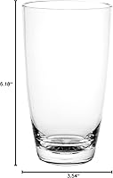 Vista 6 de KLIFA - ETON, 20.8 onzas, juego de 6, vasos de acrílico Highball para beber, tazas de té helado, sin BPA, vasos de plástico apilables, aptos