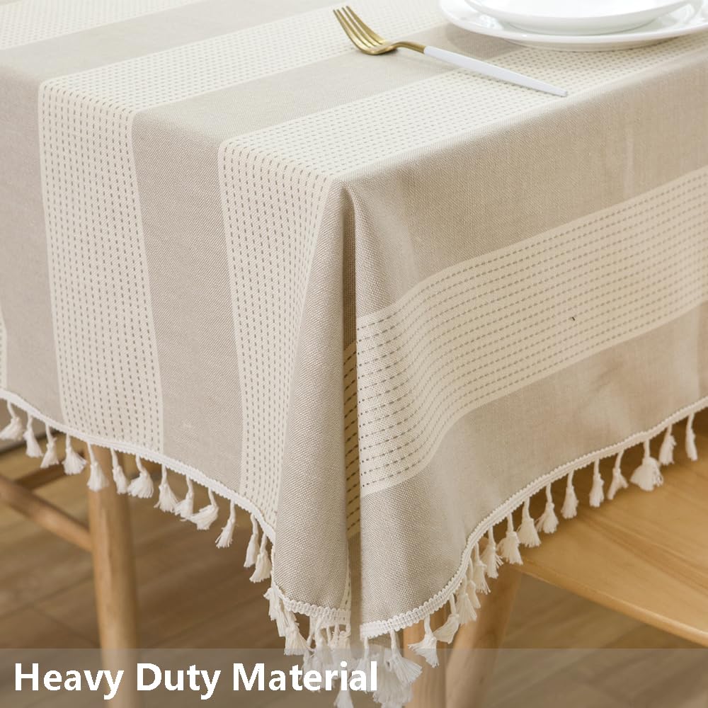 TruDelve Card Table Tablecloth 55x55 Square Outdoor Table Cover Gray Cotton Cloth Tablecloths Rustic Farmhouse Card Table Cover (55