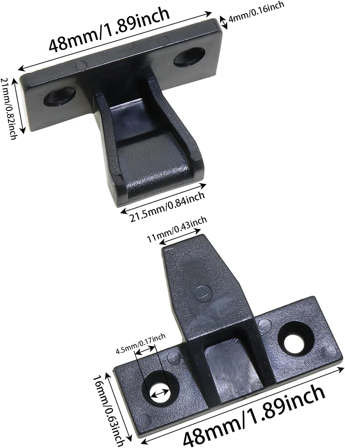Heyous 5 Sets Black Plastic Quick Release Furniture Panel Connection Bracket with Mounting Screw Snap Connector Right Angle Quick Fit Push Clamp Fixing Suitable for Fixing Decorative Panelling Cover
