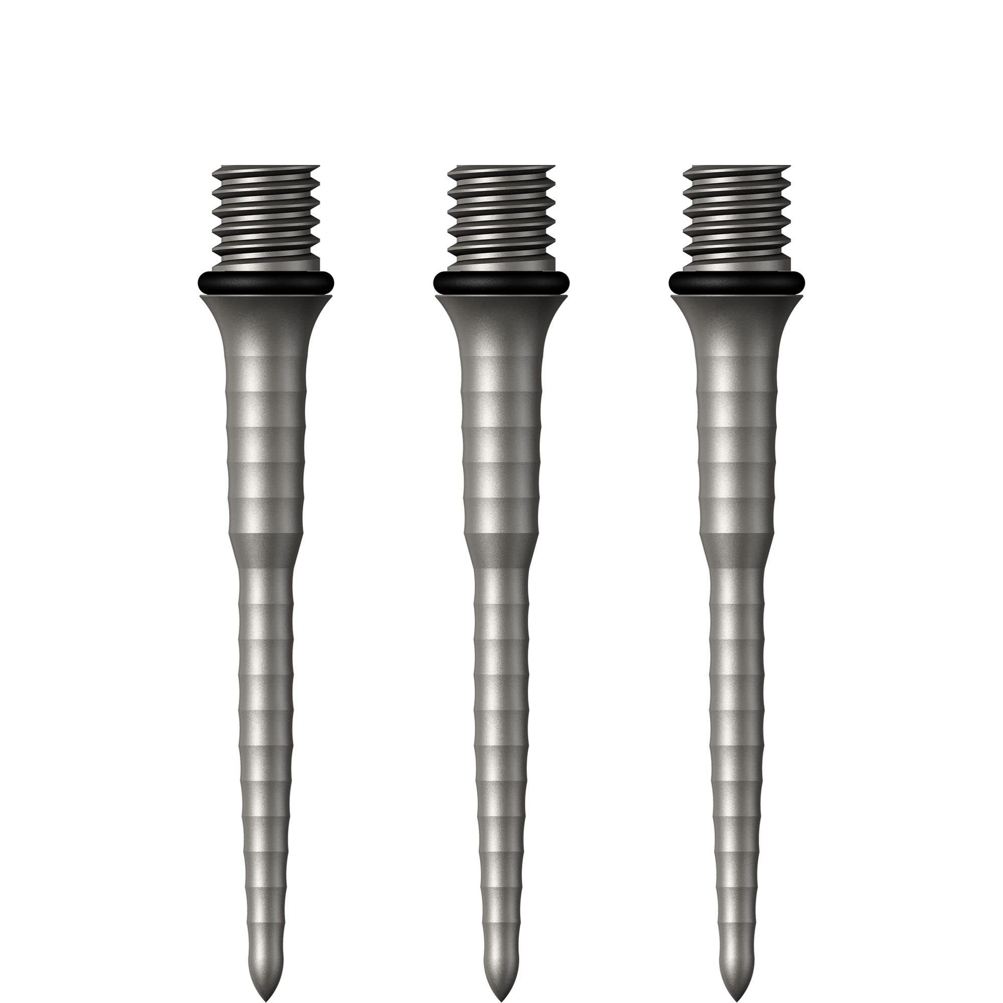Mission Darts Pointes Titan Ripple | Point de conversion en titane | 30 mm | Argent (X2657)