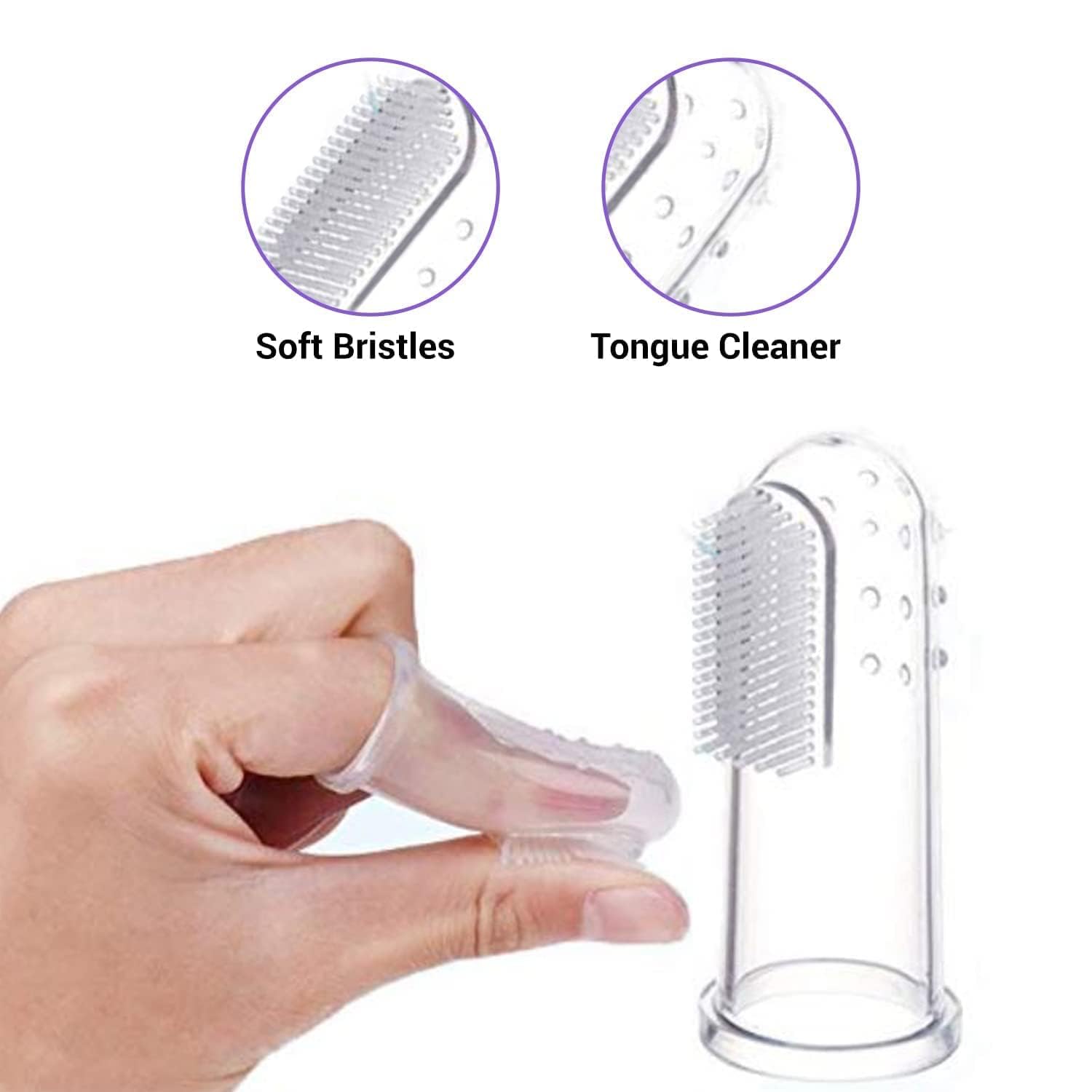 Safe-O-Kid 2-in-1 Infant Care Combo – 1 Baby Tongue Cleaner & 10 BPA-Free Electrical Plug Safety Guards for Oral Hygiene & Home Safety (Assorted Colours) 3