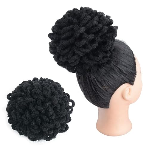 Yinmei Baibian Pelucas de cola de caballo trenzadas con diadema afro con cordĂłn, rastas rizadas Nu Locs para mujeres negras (1B#) Yinmei Baibian Pelucas de cola de caballo trenzadas con diadema afro con cordĂłn, rastas rizadas Nu Locs para mujeres negras (1B#)