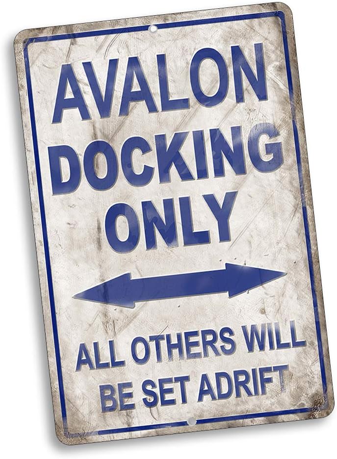 Compatible with Yamaha Docking Only All Others Will Be Set Adrift Vintage Style Metal Signs Metal Tin Aluminum Sign Garage Home Decor 8x12"