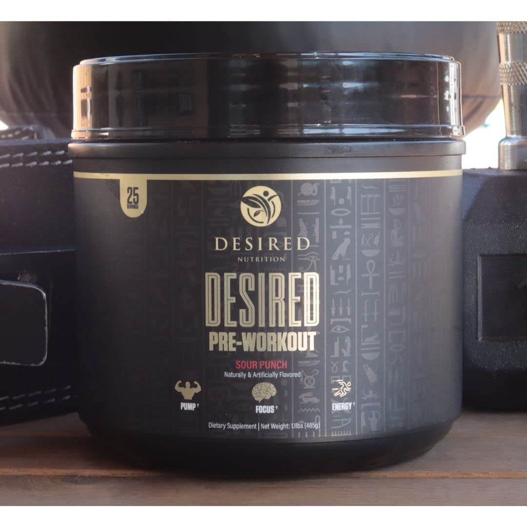 Desired Pre Workout - Energy, Endurance, Focus, Pump and Strength - Beta Alanine, Caffeine, Citrulline Malate, DMAE 750 mg, L-Tyrosine (25 Servings) — Amazon image 4