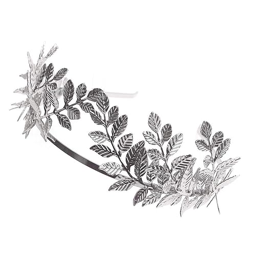 Chmier Bridal Headband Leaf Vine Headband Silver Leaf Crown Leaf