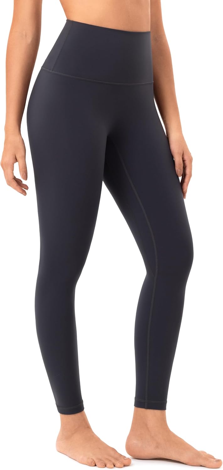 YUNOGA High Waisted Yoag Pants for Women Tummy Control - 25" No Front Seam Workout Lounge Leggings - Image 4