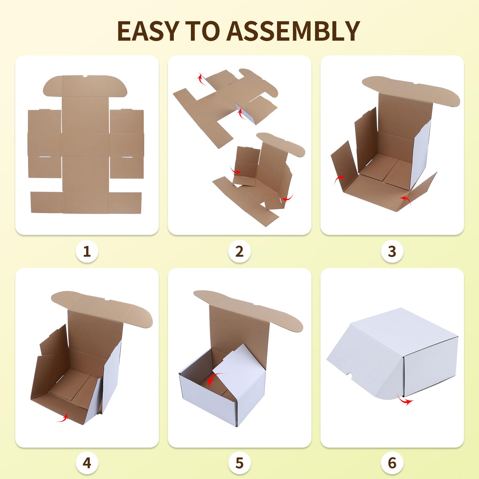 WIFTREY 20,3 x 15,2 x 15,2 cm weiße Versandkartons, 25 Stück, kleine Wellpappe, zum Verpacken von Kleinunternehmen, Versand, Umzug