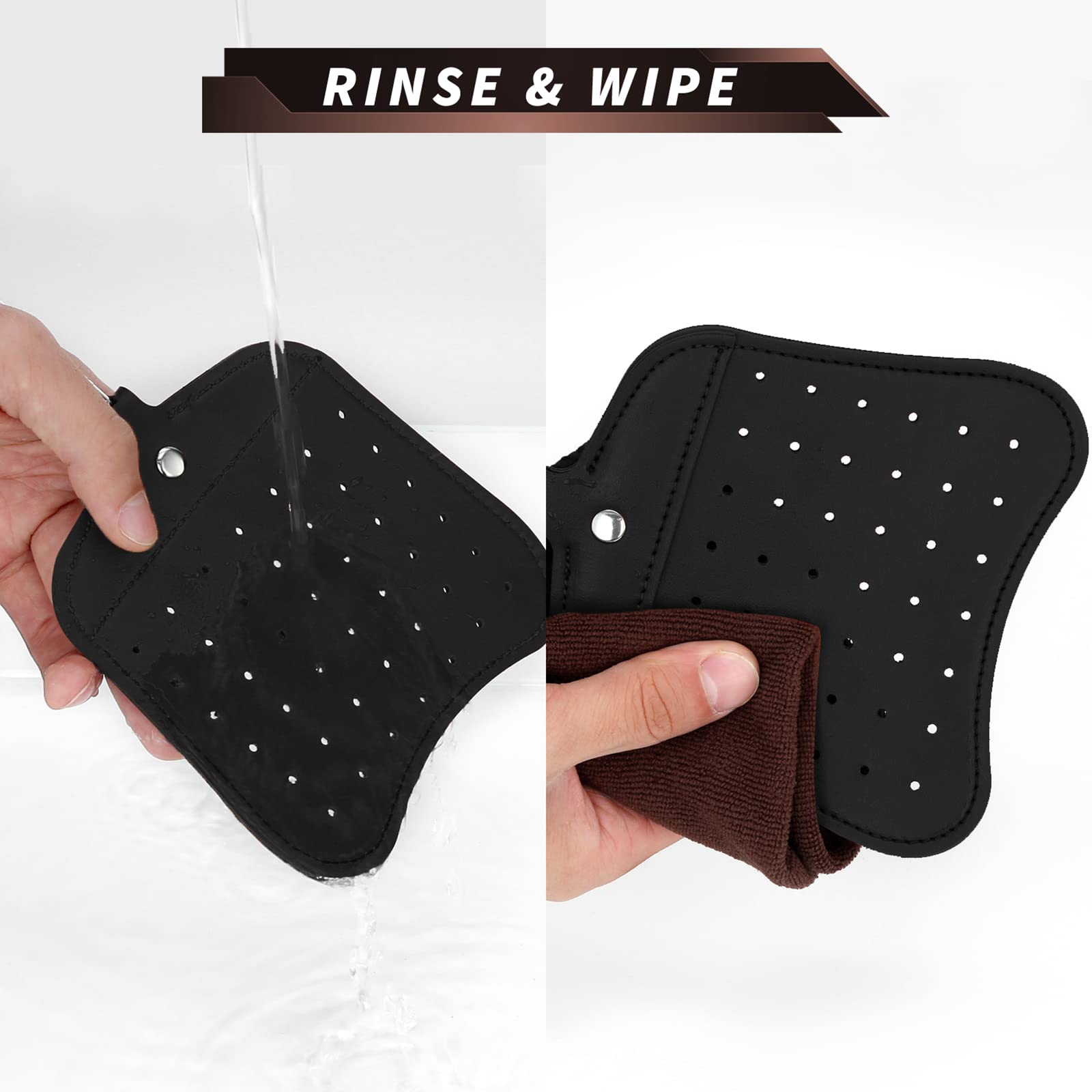 Lot de 2 tapettes à mouches télescopiques en cuir, ensemble de tapettes à mouches manuelles flexibles, tapettes extensibles avec longue poignée en métal pour intérieur et extérieur
