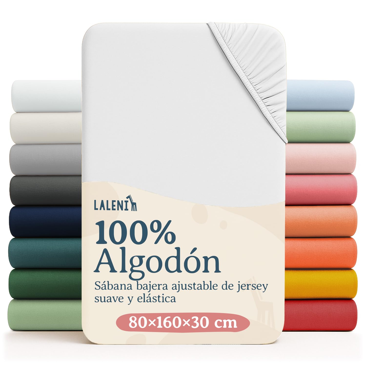 Laleni Sabana Bajera 60to70x120to140x15cm Oeko-Tex - sabanaja Bajera 100% Algodon para Cama de Infantil Set de 2-Ropa de Cama Infantil - para Cuna Bebe Color Moonlight Grey - Gris — view 49