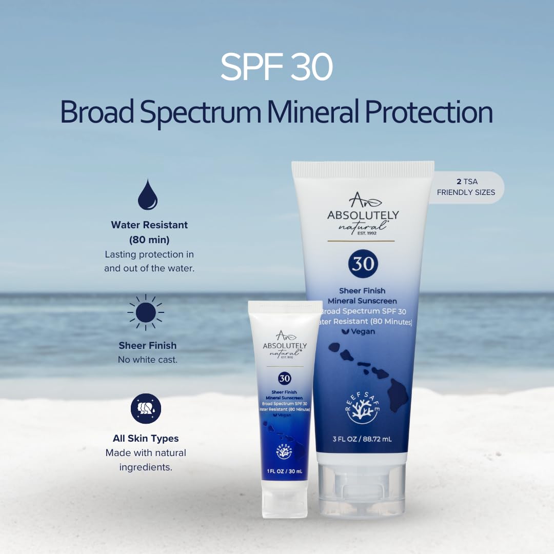 Amazon.com : Absolutely Natural - SPF 30 Mineral Sunscreen - Broad