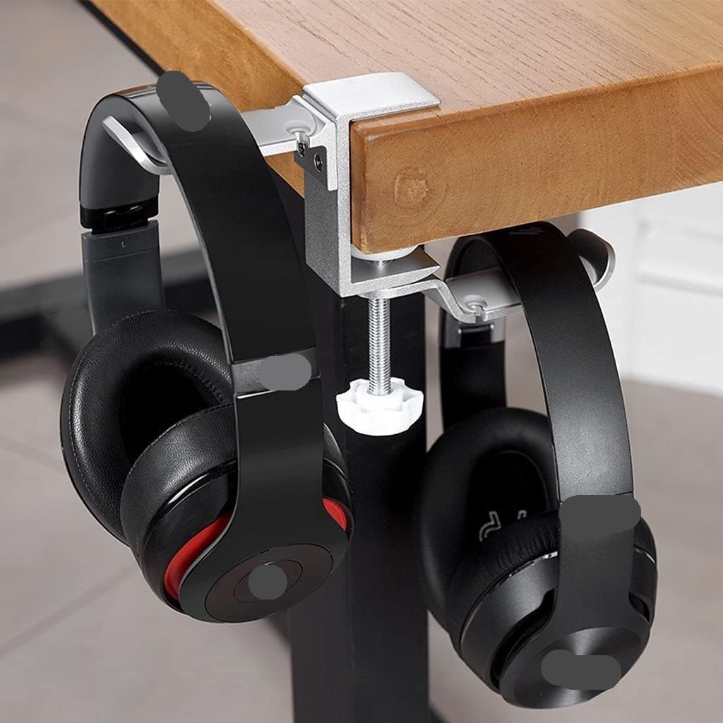 Supporto Per Cuffie Porta Cuffie Supporto Per Cuffie Da Tavolo Con Clip Universale Per Doppio In Metallo Per Auricolari Portatile E Girevole Organizzare(F)