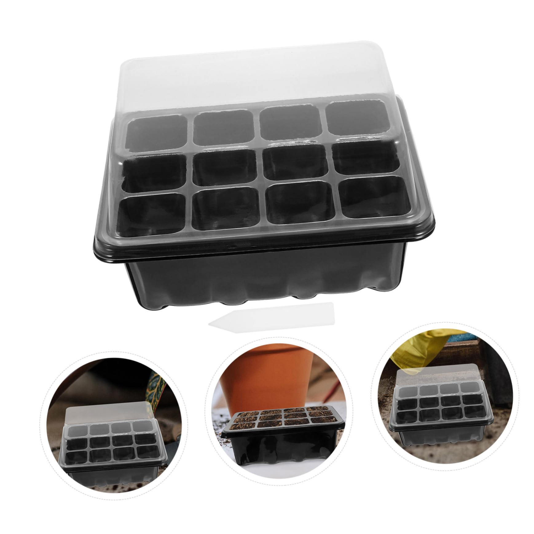 YARNOW 2 Set Scatola per piantine vassoio di semina contenitore di semina semi di germinazione vasi per semina pianta vassoio di avviamento cellulare caso di germinazione delle piante