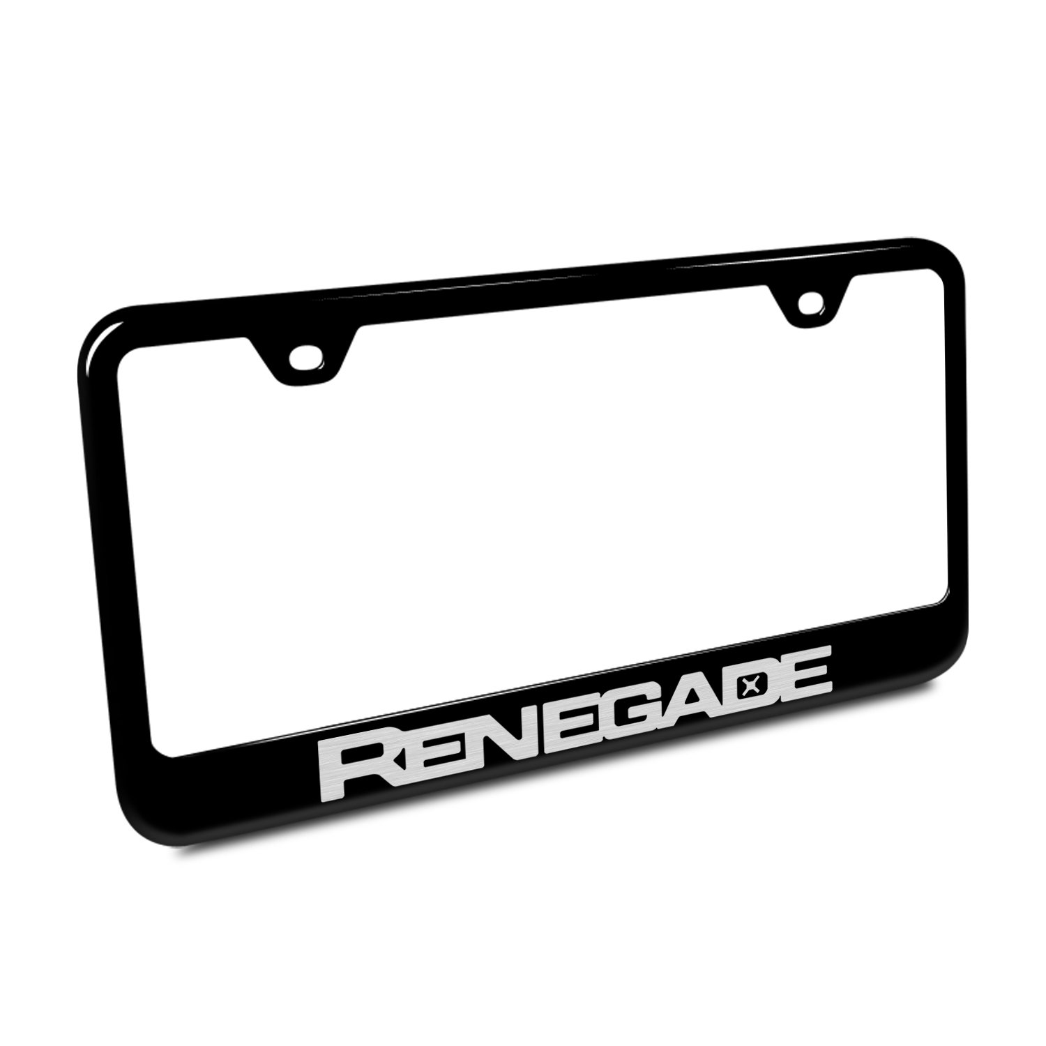 Jeep Renegade color negro marco de placa de licencia de acero inoxidable