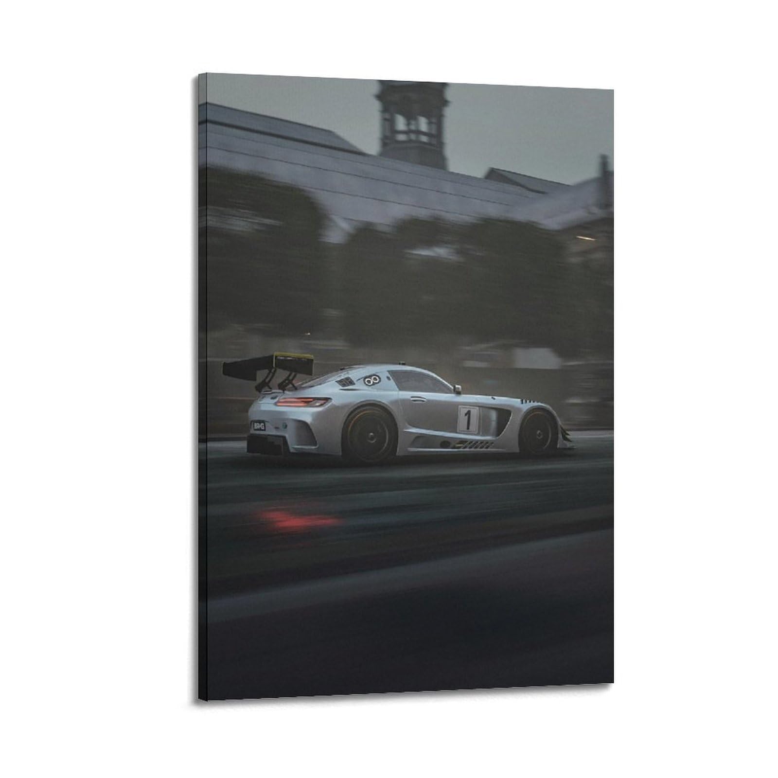 XKUGA Supercar Track Performance Racing C190 GT3 Drift Poster Modern Decorative Canvas Prints - Ideal Wall Art for Family, Man Cave, Game Room, Boys & Girls Bedroom 12x18inch(30x45cm)