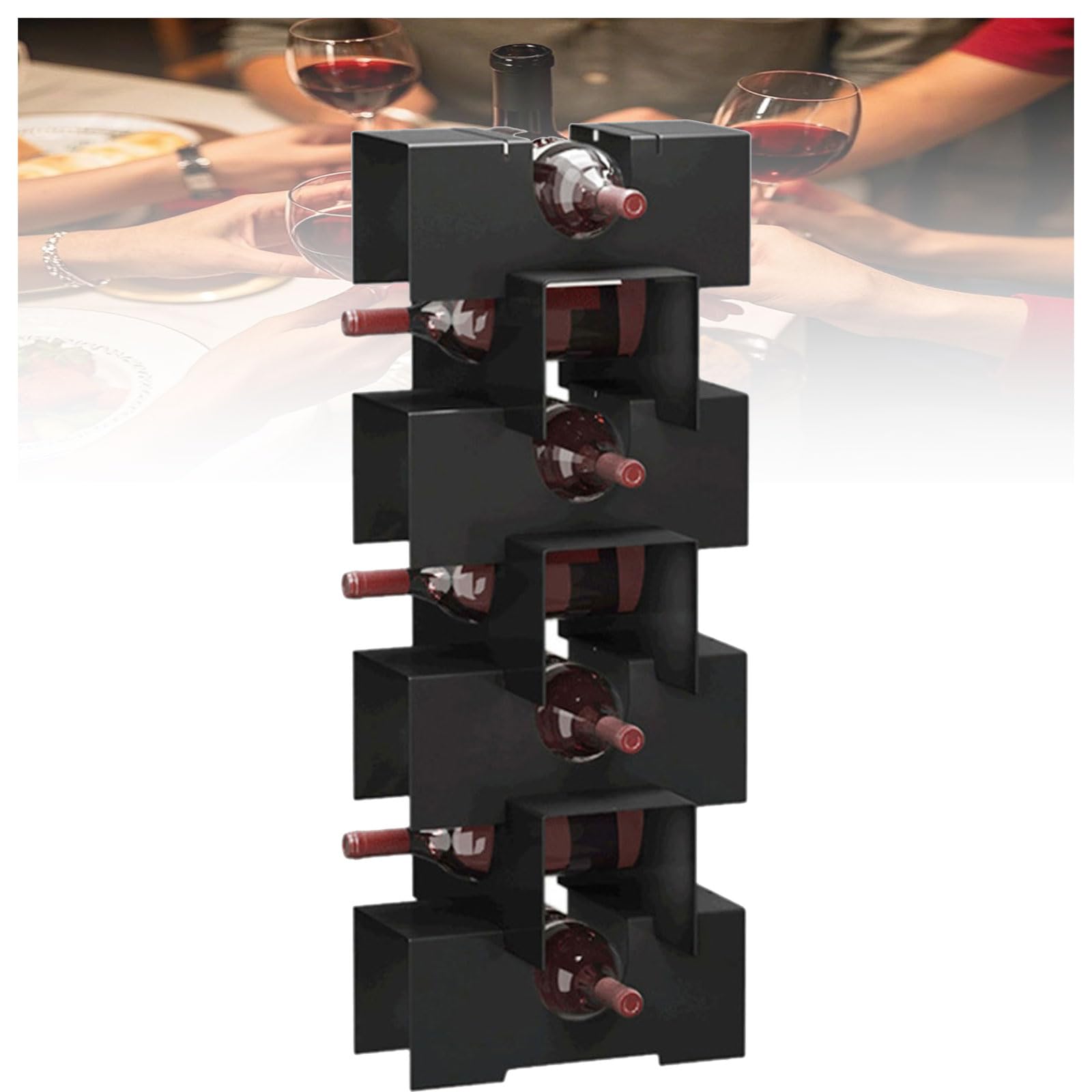 Étagère à vin en métal pour 1 à 12 bouteilles | Stand empilé modulable cuisine
