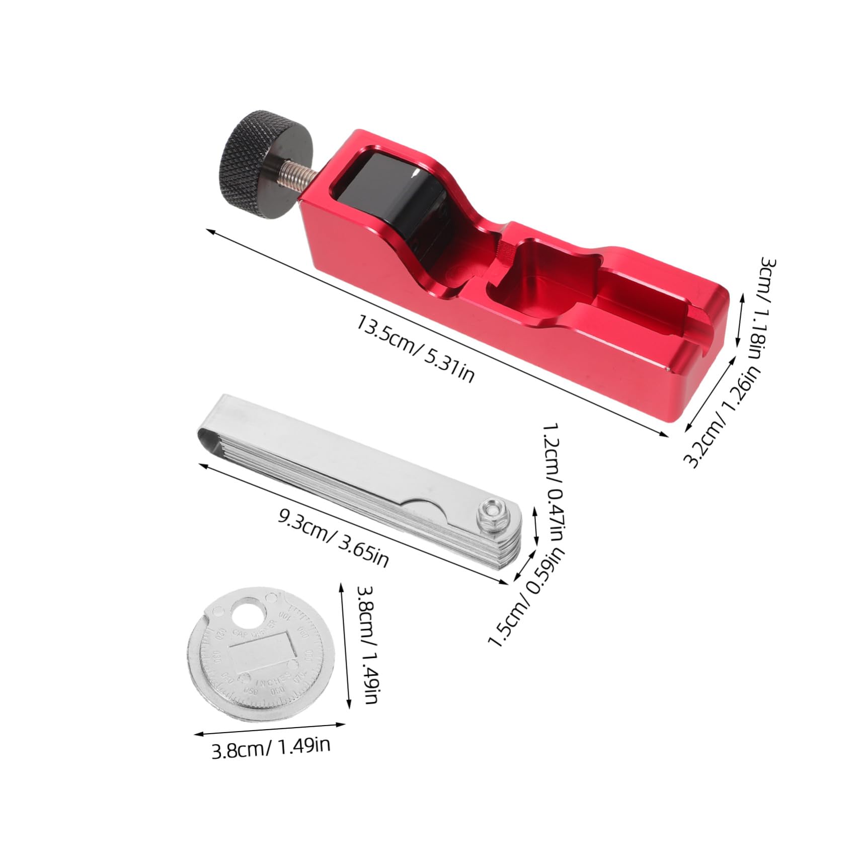 Sosoport Strumenti per Candele di Accensione per Auto con Misuratore di Distanza e Misuratore di Spessore delle Valvole Kit di Riparazione Filettature Maschi per Regolazione del Motore
