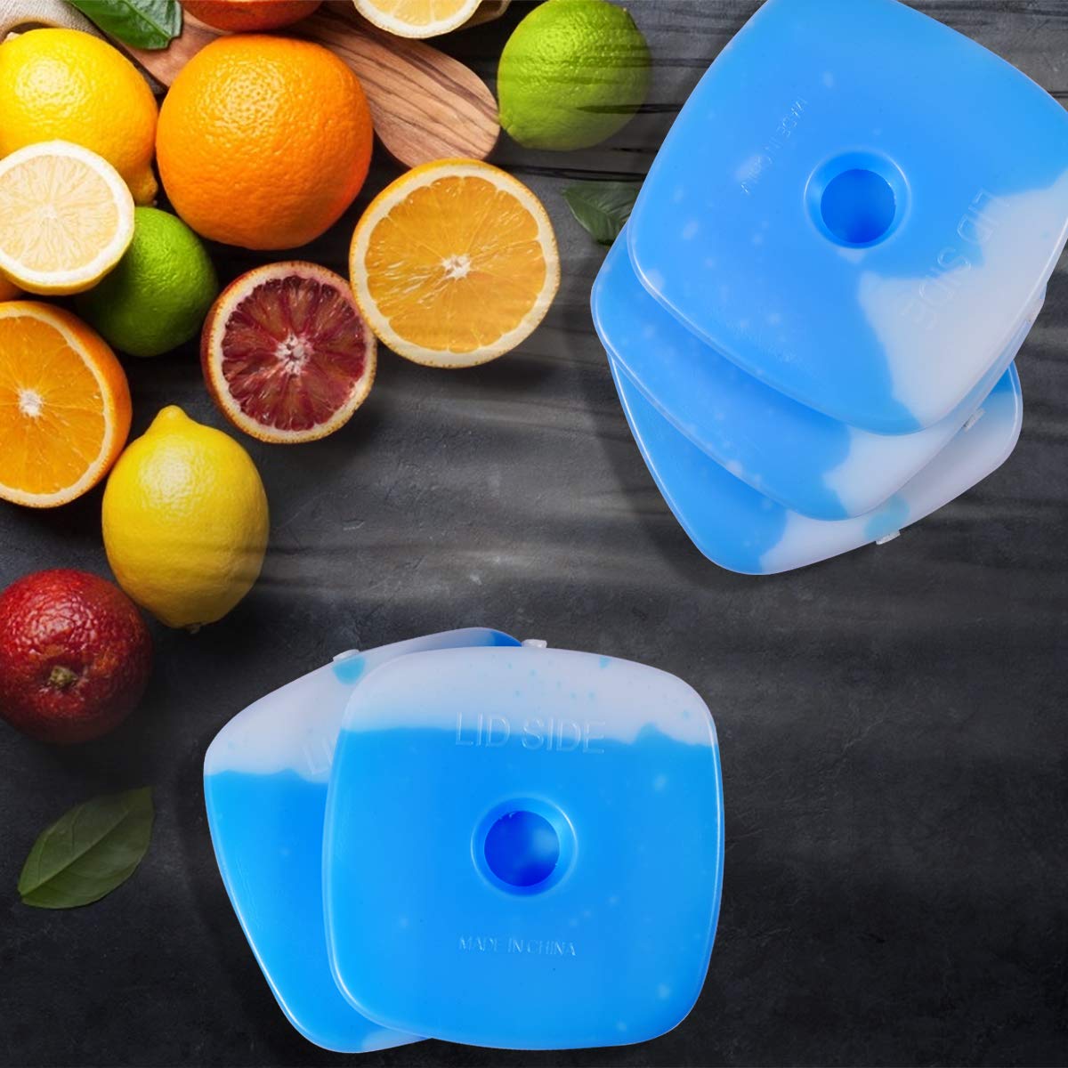 Paquete de congelador de hielo frío para lonchera, bolsa original, fresca, saludable, reutilizable, dura, delgada, ligera, de larga duración, para enfriadores, mochilas, camping al aire libre (130 g,