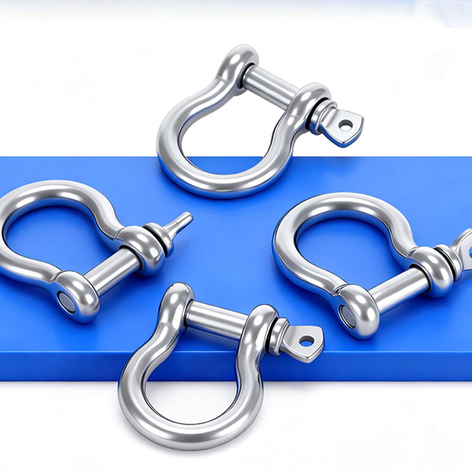 Grillete de aparejo de barco de acero inoxidable 304 con tornillo de perno de tornillo, hardware para exteriores de 4 mm -M38 para amarre de remolque y tareas de utilidad al aire libre, ajuste de