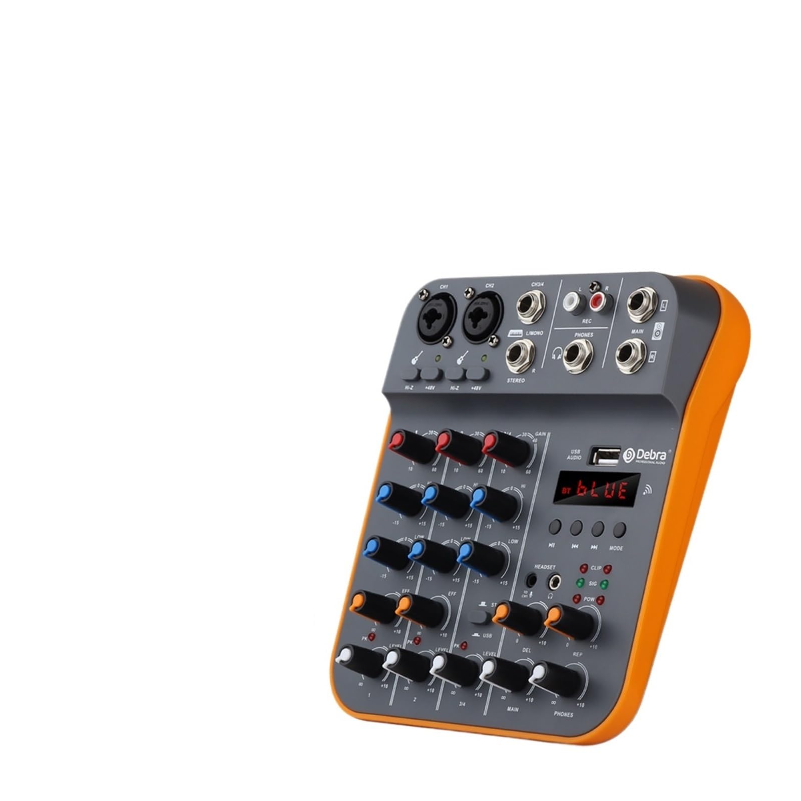 Mikser DJ-ski, D4M DJ Console Mikser 4-kanałowy Phantom Power USB 5V Niestandardowa konsola zasilająca do komputera Śpiewający Instrument muzyczny