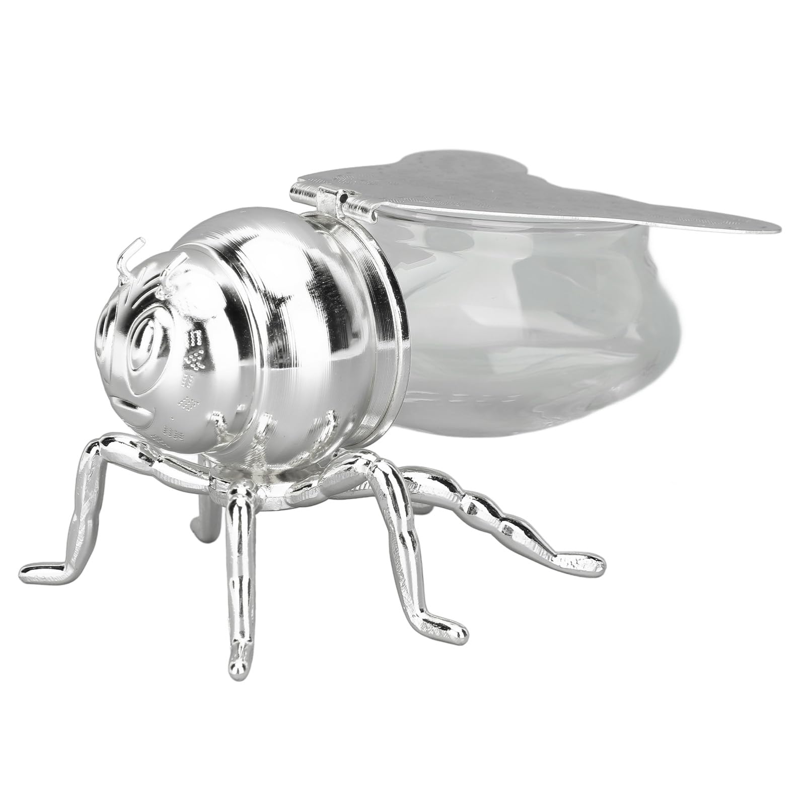 Asixxsix Honey Jar, Bee Shaped Decorative Glass Honey Jar Container with Spoon, Small Honey Pot Honey Container for Honey, Syrups, Condiments, Oil, Breakfast Foods, Desserts, and Tea