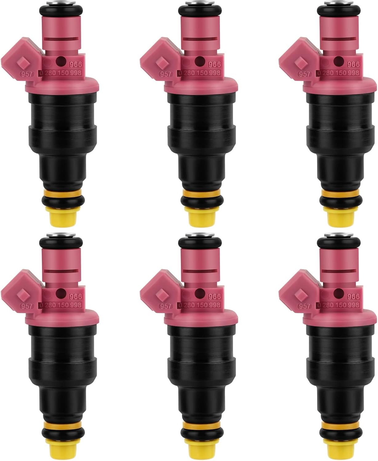 SCITOO Fuel Injectors Automotive Engine 1 Hole 6Pcs Replacement For Dodge For B1500 1997-1998,For Dodge For B2500 1997,For Dodge For Dakota 1997-1999,For Dodge For Ram 1500 Van 1999