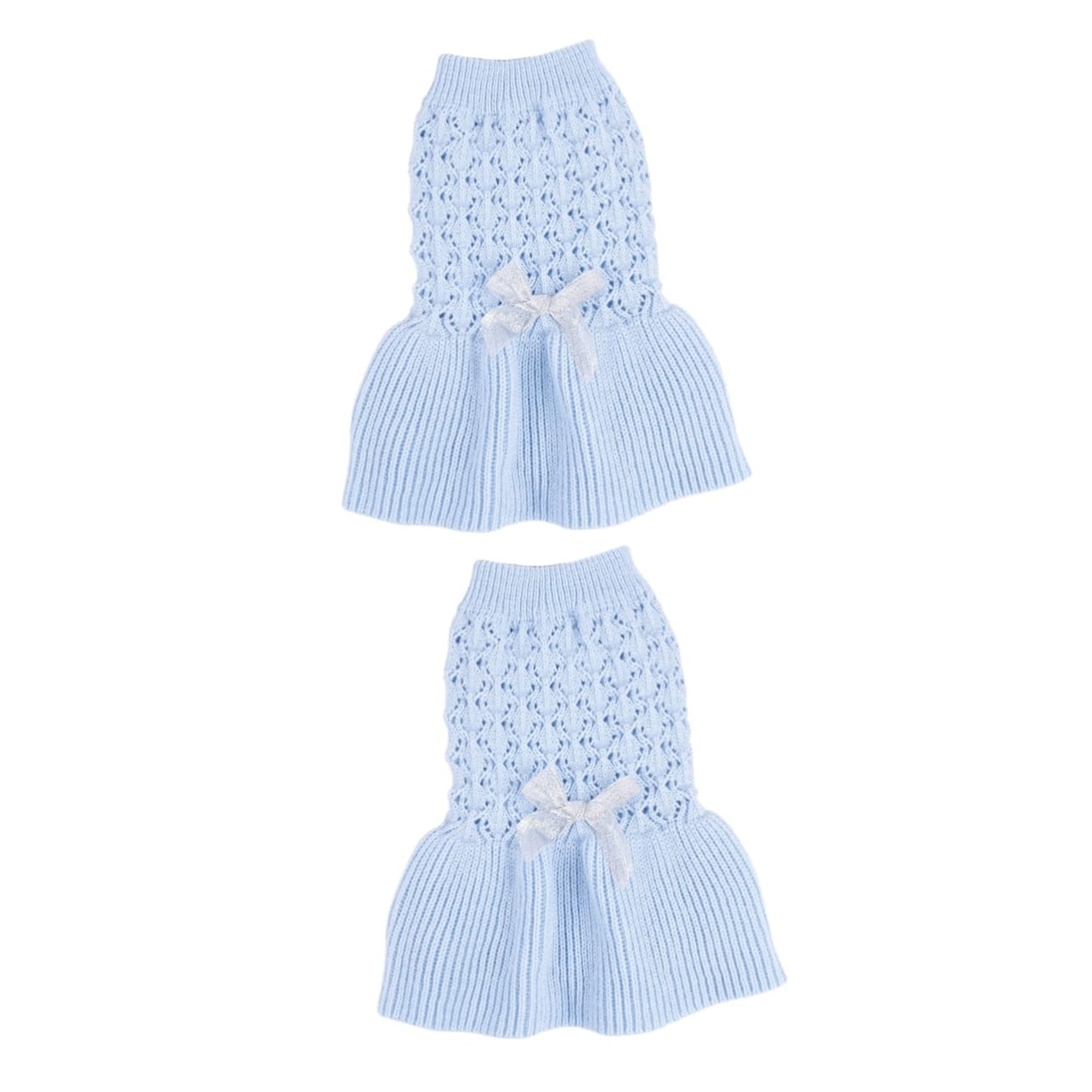 BESPORTBLE 2pièces Pull pour Chien Et Chat De Printemps Laine Douce Vêtement à Deux pour Chiens Et Robe Adorable Bleu s