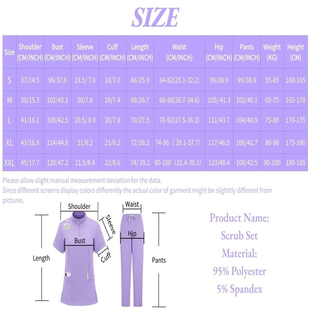 Uniformes quirúrgicos de enfermería for mujer, uniformes de médico y enfermera, pantalones rectos for hombre, ropa médica, ropa de trabajo for salón de belleza Para Uso Hospitalario(Black,XXL)