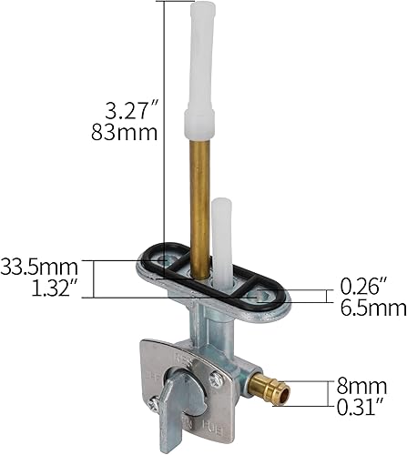 Miniatura 2 de Interruptor del tanque de combustible de la válvula de combustible, línea de combustible, filtro de combustible y clips para KLF220 KLF300 TTR YFM