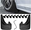 2 Piezas Guardabarros para Auto, 12.12" × 8.46" Recorte Delantero/Trasero (Negro) | Protector Anti-Rayaduras y Anti-Colisiones para Ruedas, Accesorio Universal de Protección para SUV, Camioneta, Sedán 1