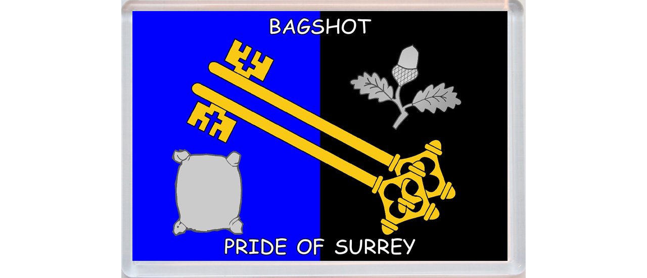 Baked Bean Store Bagshot - Pride Of Surrey Flag - Jumbo Fridge Magnet
