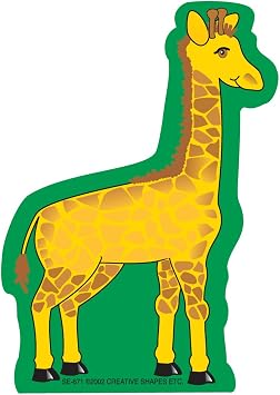 SHAPES ETC. Giraffe Notepad Mini 35 Sheets 3in Zoo Animals Classroom Bulletin Board Decorations Savannah DIY Kids Crafts Party Decor School Teacher Supplies Notes Messages Reminders USA Made