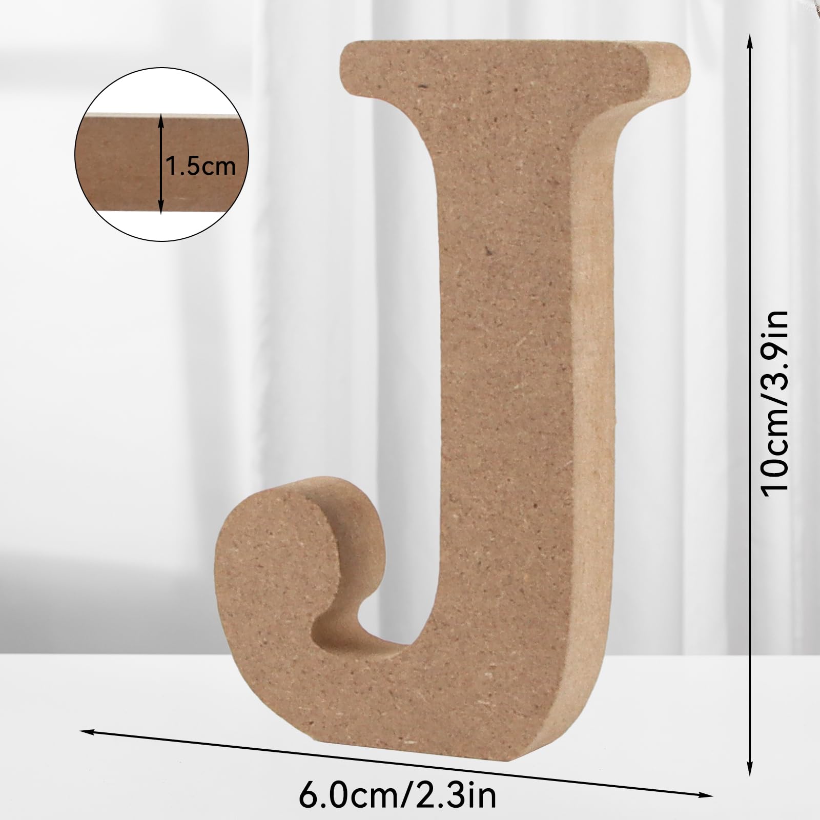 Taozoey Standing Wooden Letters, Wooden Letters for Crafts, DIY Letter, Home Lettering, Untreated Decorations for Home Wall - Image 2